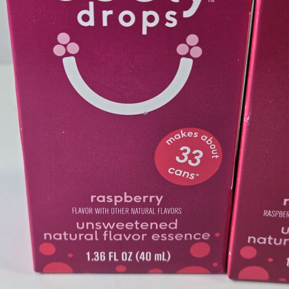 2-Pack SodaStream bubly Drops Raspberry Unsweetened Flavor Essence 1.36 fl oz - Picture 2 of 9